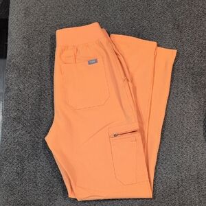 Figs Orange Boot Cut Flare Pants